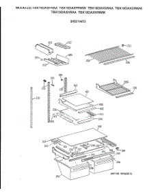 04 - Shelf Parts parts for Ge Refrigerator TBX19DAXGRWW from AppliancePartsPros.com