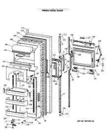 02 - Fresh Food Door parts for Ge Refrigerator TFG24ZFSMWH from AppliancePartsPros.com