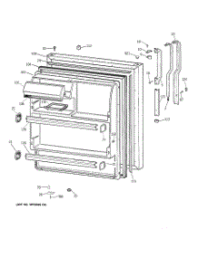 02 - Fresh Food Door parts for Ge Refrigerator TBX18NIZCRWW from AppliancePartsPros.com