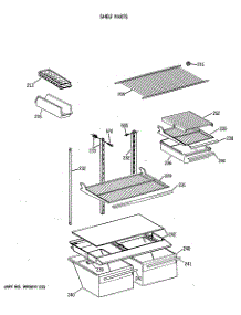 04 - Shelf Parts parts for Ge Refrigerator TBE18DATMRWH from AppliancePartsPros.com
