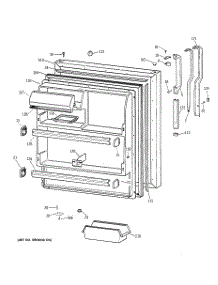 02 - Fresh Food Door parts for Ge Refrigerator TBX18DAXQRAA from AppliancePartsPros.com