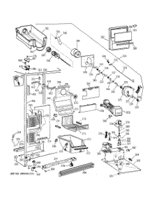 03 - Freezer Section parts for Ge Refrigerator TFH22PRXFWW from AppliancePartsPros.com