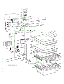 03 - Fresh Food Section parts for Ge Refrigerator MSX25GRYAWW from AppliancePartsPros.com