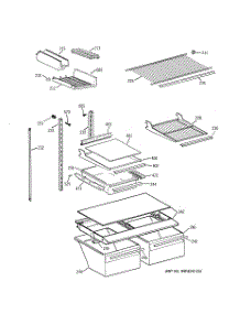 04 - Shelf Parts parts for Ge Refrigerator TBH18DAXTRAA from AppliancePartsPros.com