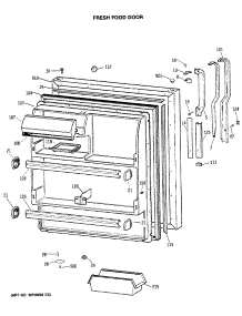 02 - Fresh Food Door parts for Ge Refrigerator TBE18JASMRWH from AppliancePartsPros.com