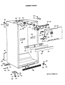 03 - Cabinet Parts parts for Ge Refrigerator TBE18JASMRWH from AppliancePartsPros.com