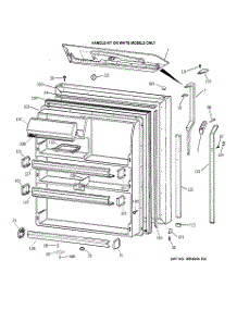 02 - Fresh Food Door parts for Ge Refrigerator TBX21CIZHRAA from AppliancePartsPros.com