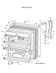 02 - Fresh Food Door parts for Ge Refrigerator TBX19DAXARWW from AppliancePartsPros.com