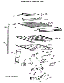 05 - Compartment Separator Parts parts for Ge Refrigerator TBX19DAXARWW from AppliancePartsPros.com