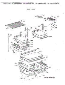 04 - Shelf Parts parts for Ge Refrigerator TBX18MAXKRAA from AppliancePartsPros.com