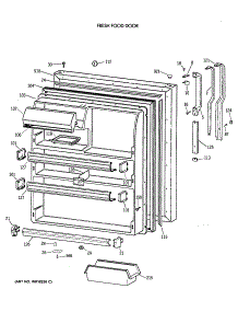 02 - Fresh Food Door parts for Ge Refrigerator TBX21JAXARWW from AppliancePartsPros.com