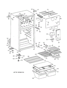 02 - Cabinet parts for Ge Refrigerator TBT18TAYGRAD from AppliancePartsPros.com