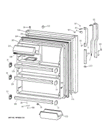 02 - Fresh Food Door parts for Ge Refrigerator TBX21NIXFRWW from AppliancePartsPros.com