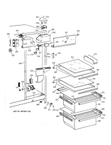 03 - Fresh Food Section parts for Ge Refrigerator MSX20GAZBAA from AppliancePartsPros.com
