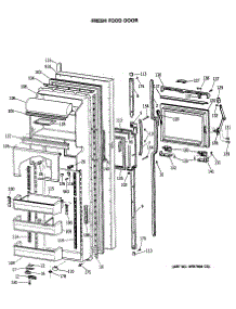 02 - Fresh Food Door parts for Ge Refrigerator TFG24ZFSCWH from AppliancePartsPros.com