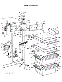 03 - Fresh Food Section parts for Ge Refrigerator TFX24JRSBWH from AppliancePartsPros.com