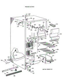 02 - Freezer Section parts for Ge Refrigerator TFK22ZATCAD from AppliancePartsPros.com