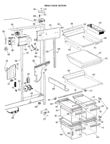 03 - Fresh Food Section parts for Ge Refrigerator TFF24RBC from AppliancePartsPros.com