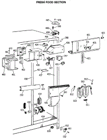 04 - Fresh Food Section parts for Ge Refrigerator TFG24PRSCBB from AppliancePartsPros.com