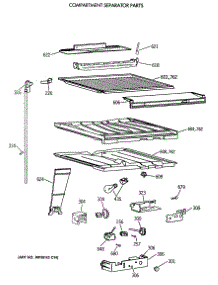 05 - Compartment Separator Parts parts for Ge Refrigerator MTX18EAXARWH from AppliancePartsPros.com