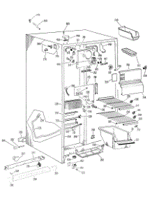 02 - Freezer Section parts for Ge Refrigerator TFX22ZFC from AppliancePartsPros.com