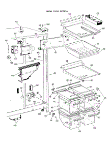 03 - Fresh Food Section parts for Ge Refrigerator TFX22ZFC from AppliancePartsPros.com