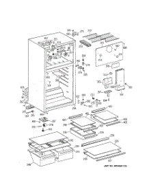 02 - Cabinet parts for Ge Refrigerator TBG14NACCRWW from AppliancePartsPros.com