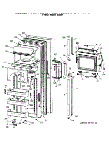 02 - Fresh Food Door parts for Ge Refrigerator TFX27PFSBBB from AppliancePartsPros.com