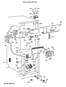 04 - Fresh Food Section parts for Ge Refrigerator TFG27ZFVAWH from AppliancePartsPros.com
