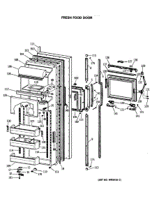 02 - Fresh Food Door parts for Ge Refrigerator TFG27ZFSMWH from AppliancePartsPros.com