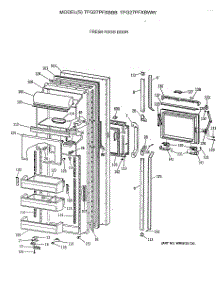 02 - Fresh Food Door parts for Ge Refrigerator TFG27PFXBBB from AppliancePartsPros.com