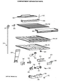 05 - Compartment Separator Parts parts for Ge Refrigerator TBX18JASGRWH from AppliancePartsPros.com