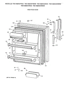 02 - Fresh Food Door parts for Ge Refrigerator TBX18MAXGRAA from AppliancePartsPros.com