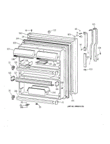 02 - Fresh Food Door parts for Ge Refrigerator TBX19DIYERWW from AppliancePartsPros.com