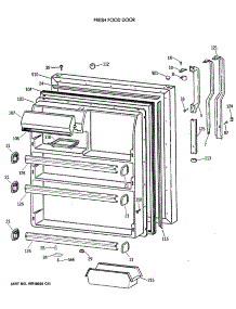 02 - Fresh Food Door parts for Ge Refrigerator TBE21DATNRWH from AppliancePartsPros.com