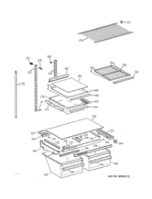 04 - Shelf Parts parts for Ge Refrigerator TBX19DIYERWW from AppliancePartsPros.com