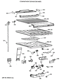05 - Compartment Separator Parts parts for Ge Refrigerator TBE21DATNRWH from AppliancePartsPros.com