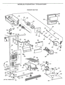 02 - Freezer Section parts for Ge Refrigerator TFX25JWYAWW from AppliancePartsPros.com