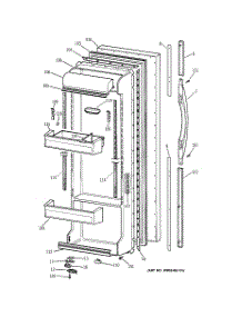 02 - Fresh Food Door parts for Ge Refrigerator TFX22PRBABB from AppliancePartsPros.com