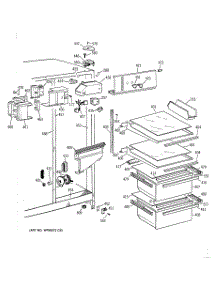 03 - Fresh Food Section parts for Ge Refrigerator TFZ20JAYDWW from AppliancePartsPros.com