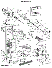 02 - Freezer Section parts for Ge Refrigerator TFC20JRSBWW from AppliancePartsPros.com
