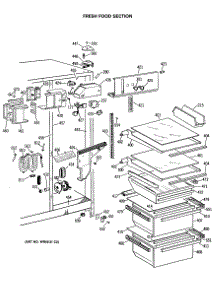 03 - Fresh Food Section parts for Ge Refrigerator TFG22ZRSMWH from AppliancePartsPros.com