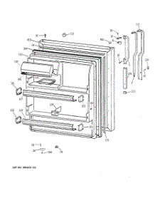 02 - Fresh Food Door parts for Ge Refrigerator TBX18MAXPRAA from AppliancePartsPros.com