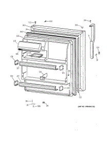 02 - Fresh Food Door parts for Ge Refrigerator TBX18JABRRWW from AppliancePartsPros.com