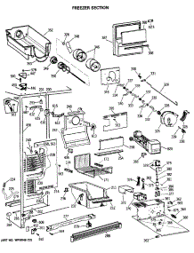 03 - Freezer Section parts for Ge Refrigerator TFK22PRSCAA from AppliancePartsPros.com