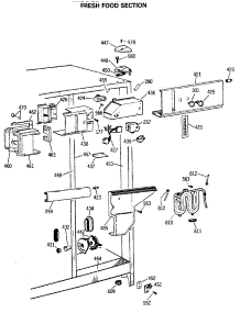 04 - Fresh Food Section parts for Ge Refrigerator TFK22PRSCAA from AppliancePartsPros.com