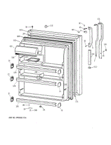 02 - Fresh Food Door parts for Ge Refrigerator TBX21DAXRRWW from AppliancePartsPros.com