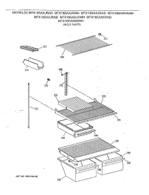 04 - Shelf Parts parts for Ge Refrigerator MTX18EAXKRWH from AppliancePartsPros.com