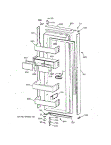02 - Fresh Food Door parts for Ge Refrigerator ZIS42NXA from AppliancePartsPros.com
