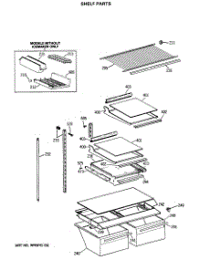 04 - Shelf Parts parts for Ge Refrigerator TBE18JASMRAD from AppliancePartsPros.com